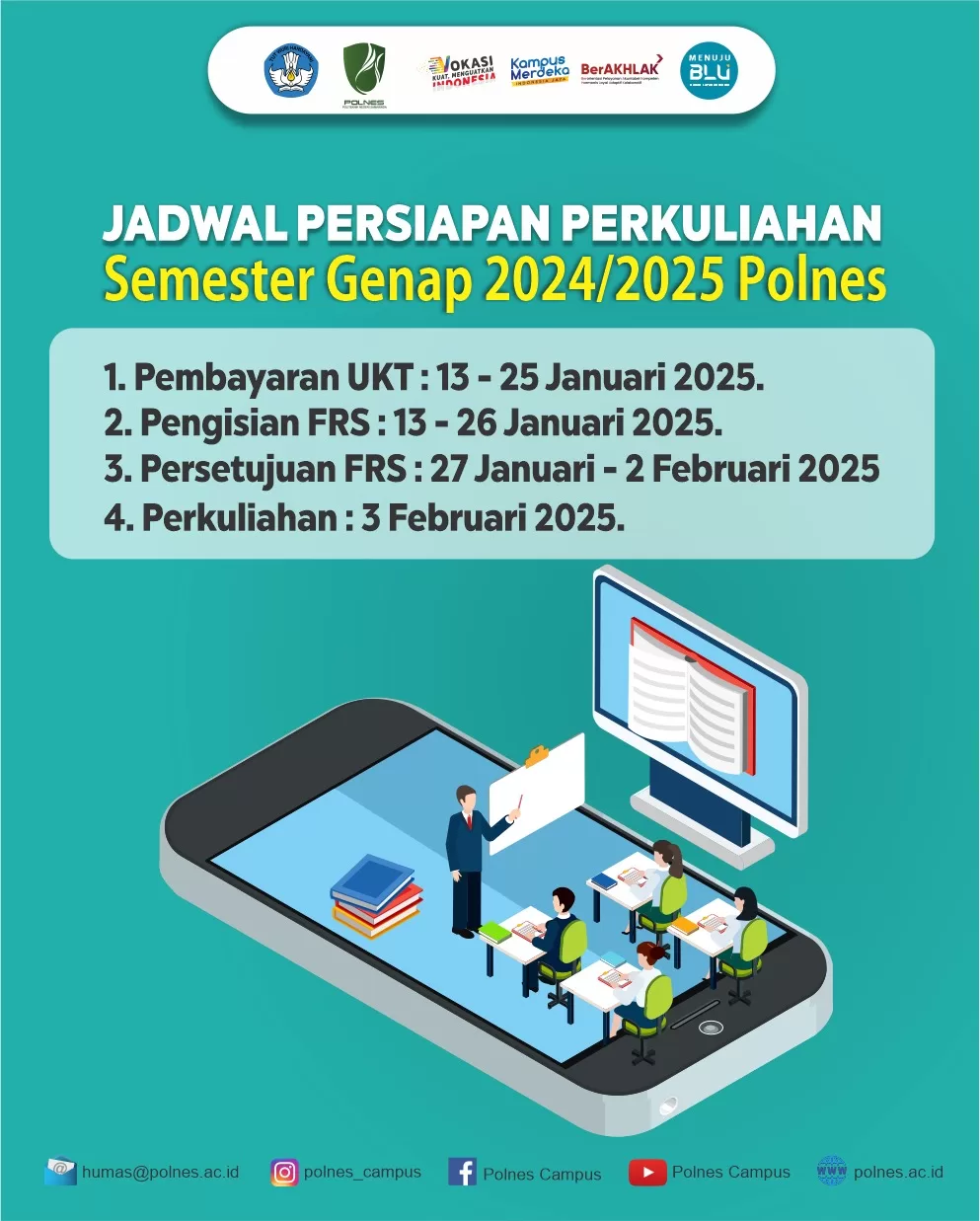 Jadwal Persiapan Perkuliahan Semester Genap 2024/2025